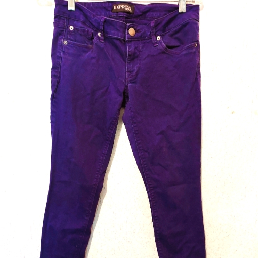 Express jeans deep purple size 6